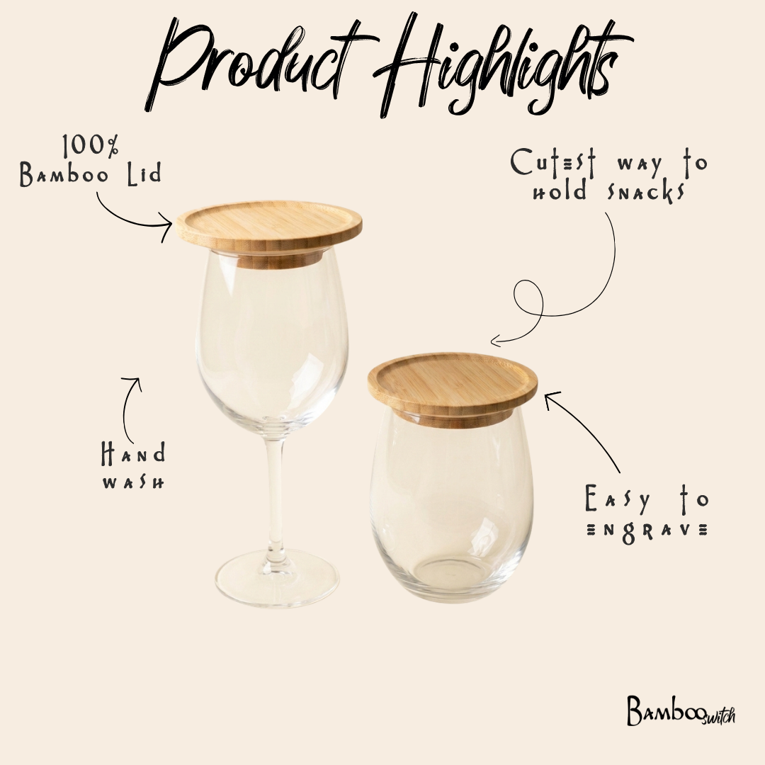 Bamboo Wine Glass Charcuterie Topper | NEW!!!