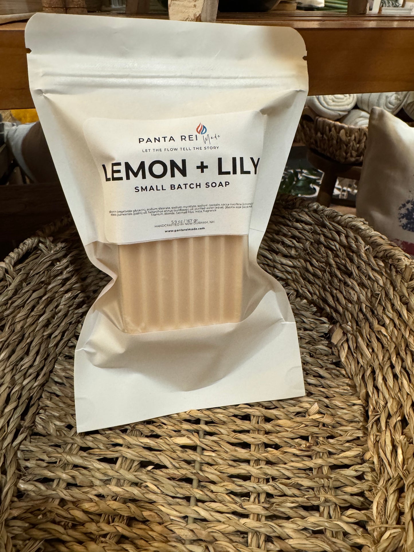 Lemon + Lily Hand Soap- Small Batch Soap