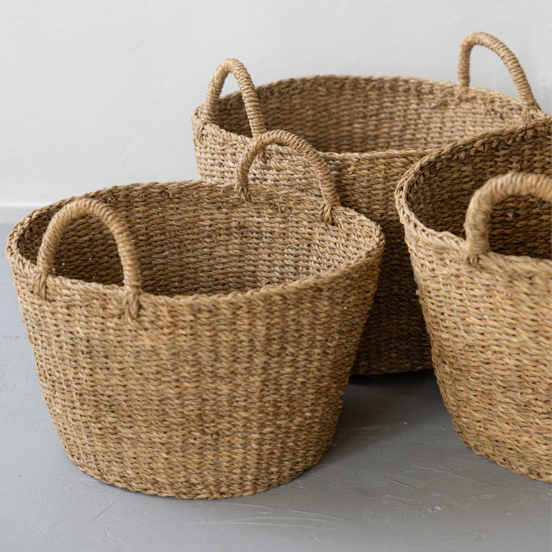 Round Laundry Basket, Harvest, Medium