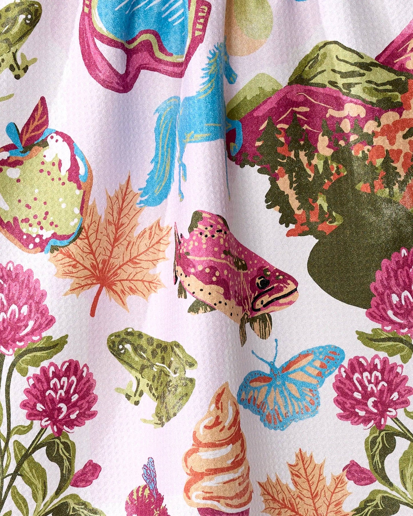 Greetings From Vermont Tea Towel
