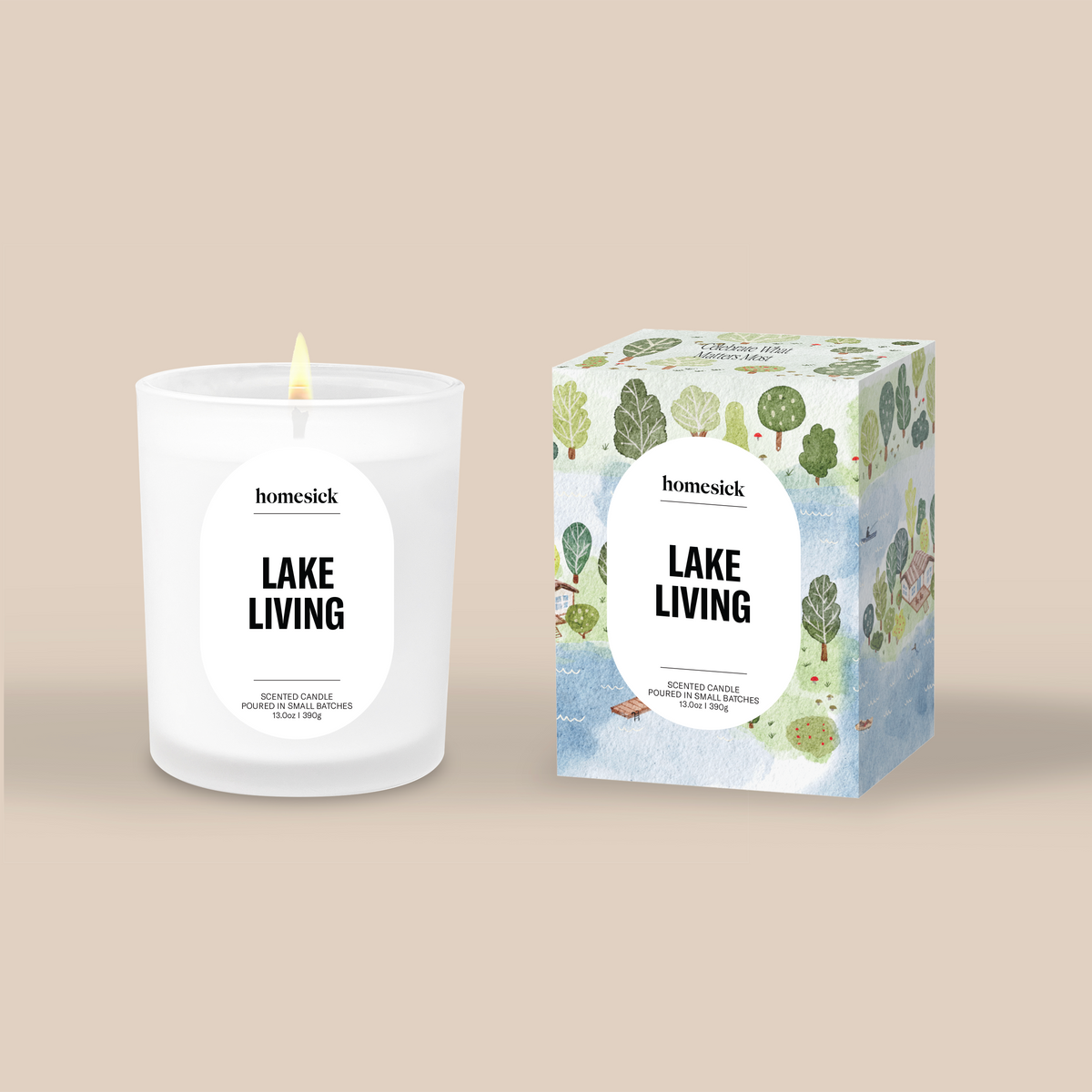 Lake Living Candle Gift Non-Toxic Soy Candles