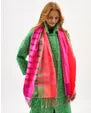 Oh My My Neon Stripe Wide Merino Scarf