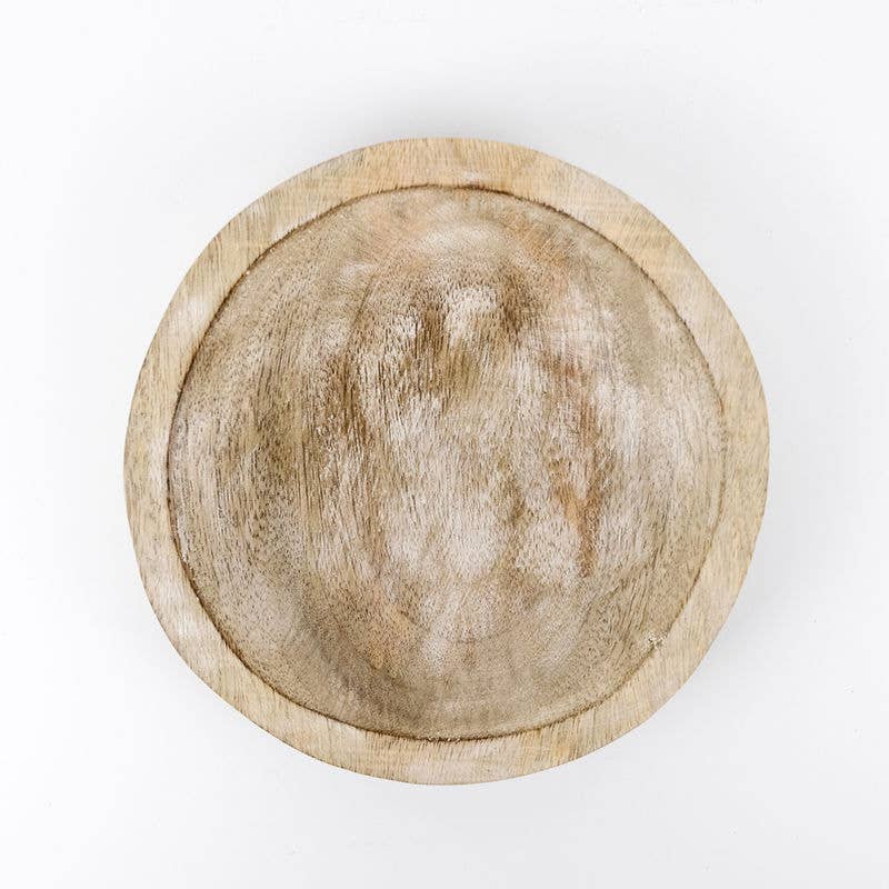 11363 - 16x16 Mango wood round tray, Home & Kitchen Decor