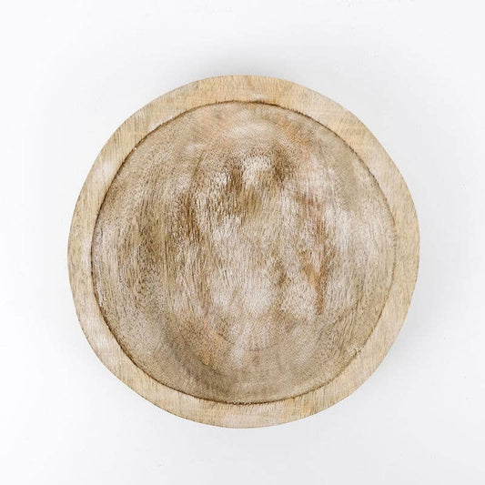 11363 - 16x16 Mango wood round tray, Home & Kitchen Decor