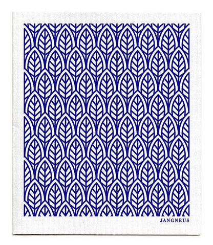 Swedish Dishcloth - Leaves - Blue