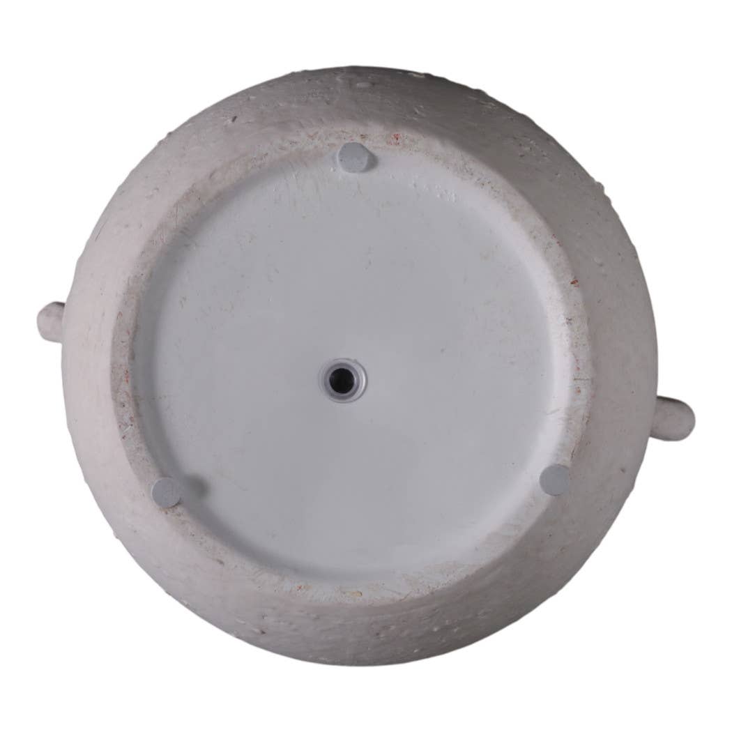 Decorative Jug Planter - White Stoneware Garden, 10 in.
