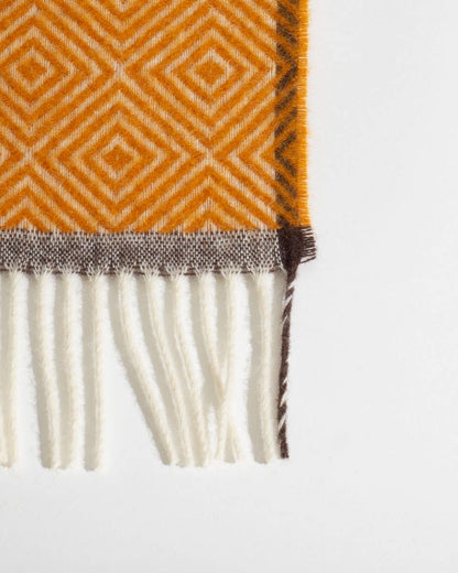 Wool throw blanket VENEZIA Yellow