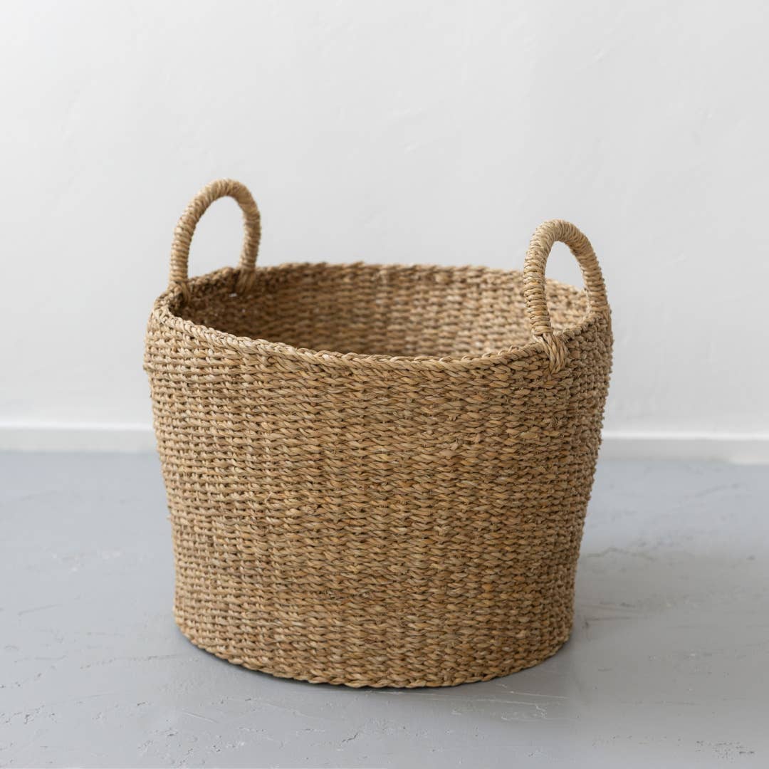 Round Laundry Basket, Harvest, Medium