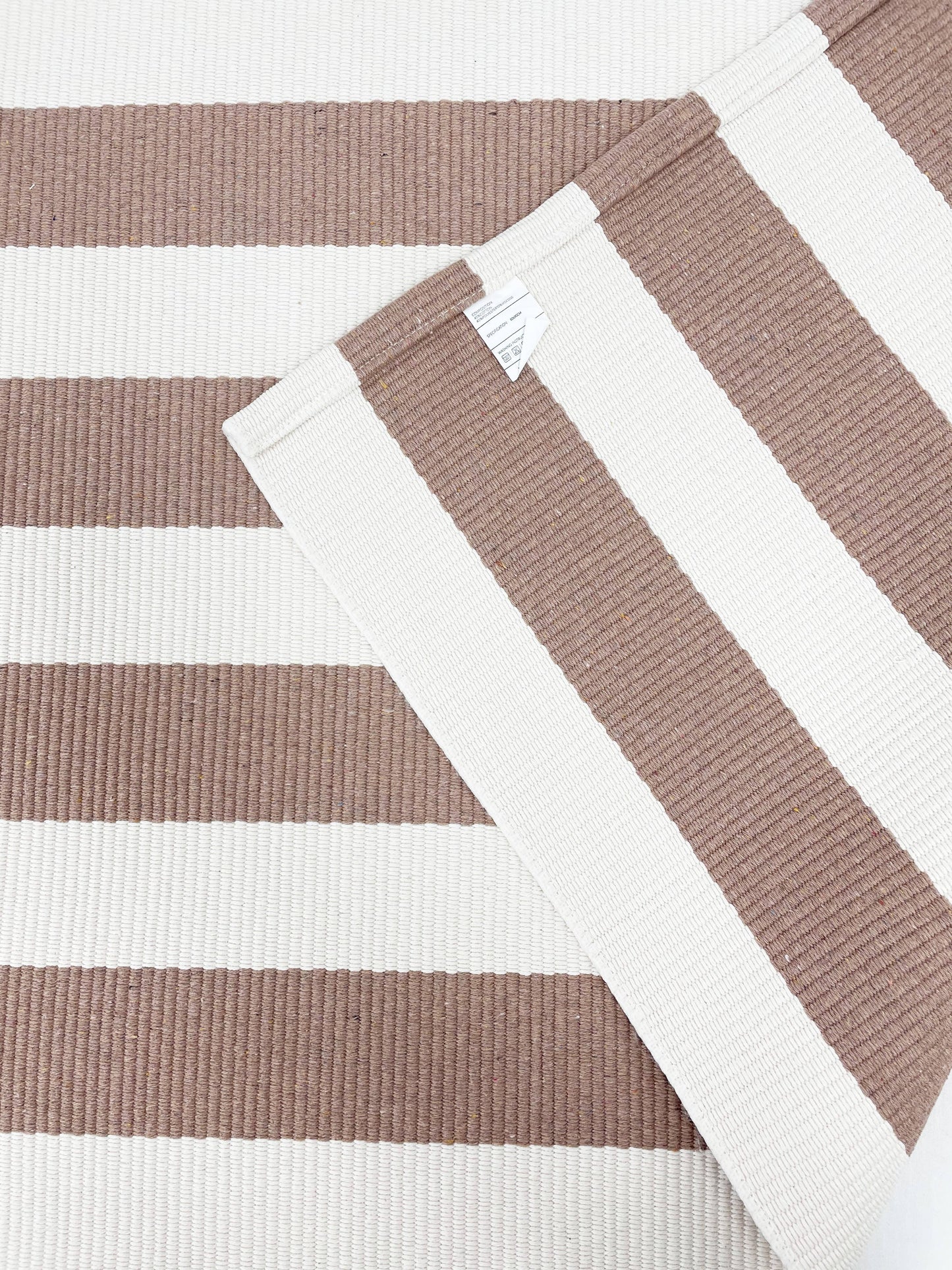 Woven Bold Striped Cotton Blend Small Area Rug