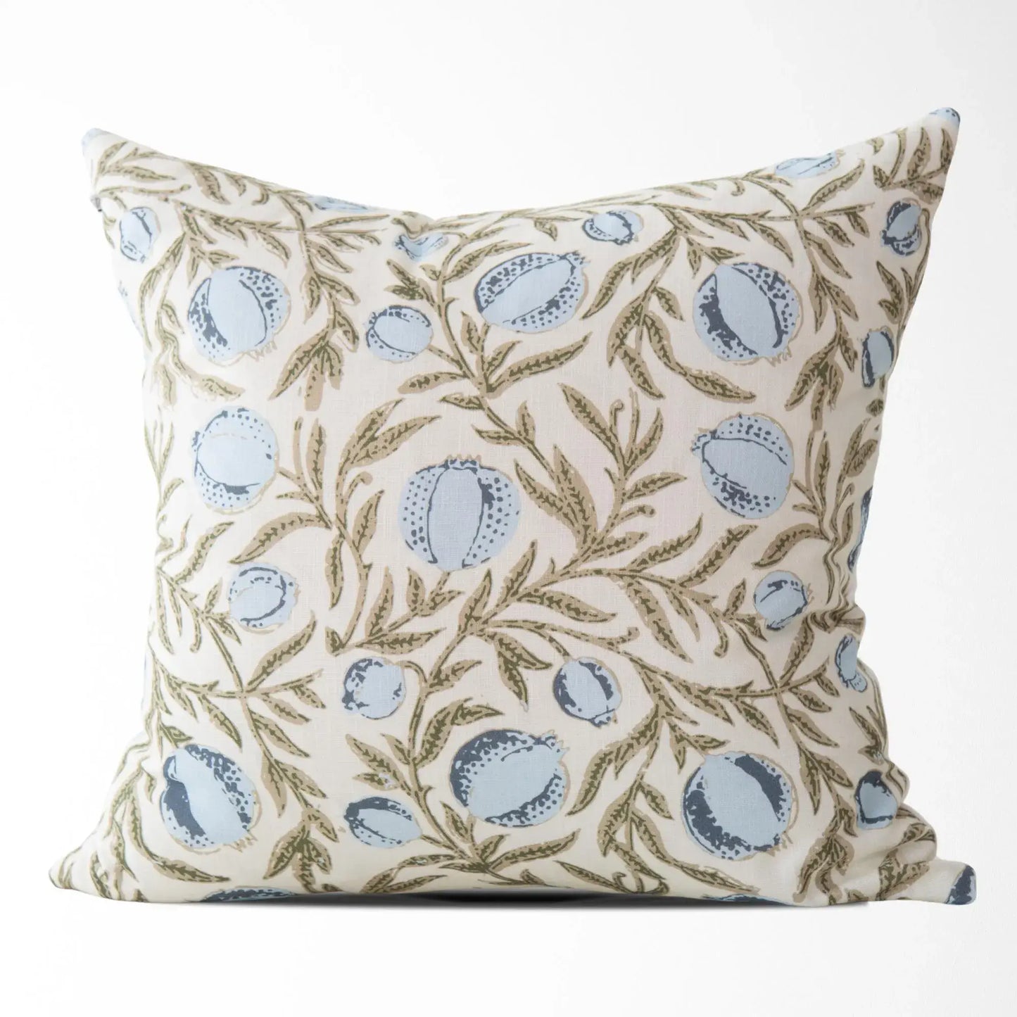 Alisa Blue Block Print Pillow Cover