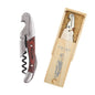 Rosewood Handle Double Hinged Corkscrew with Wood Gift Box