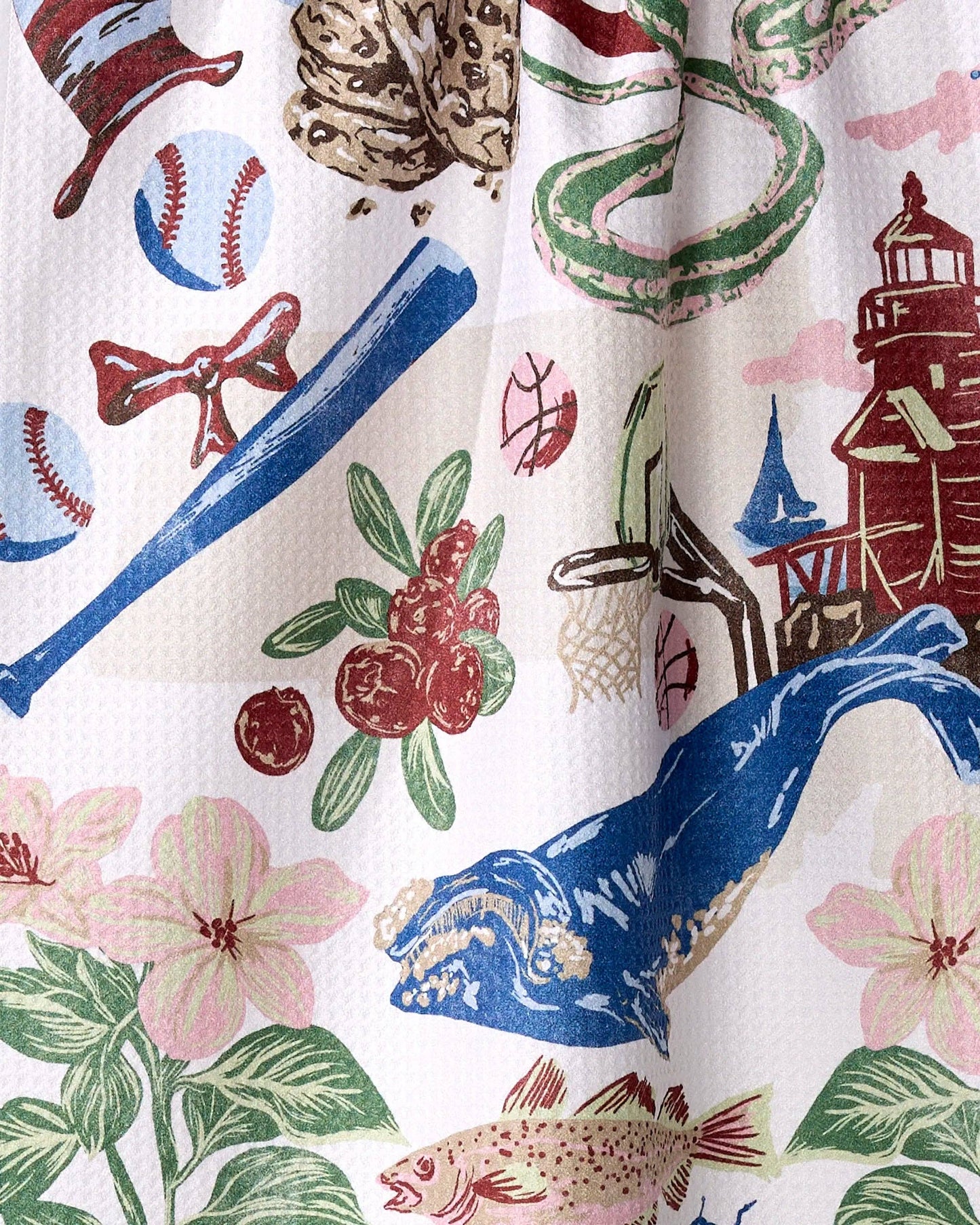 Greetings From Massachusetts Tea Towel