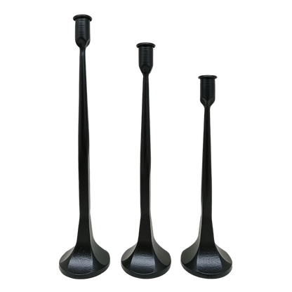 Cast Iron Taper Candle Holders, Set of 3 - Home Decor