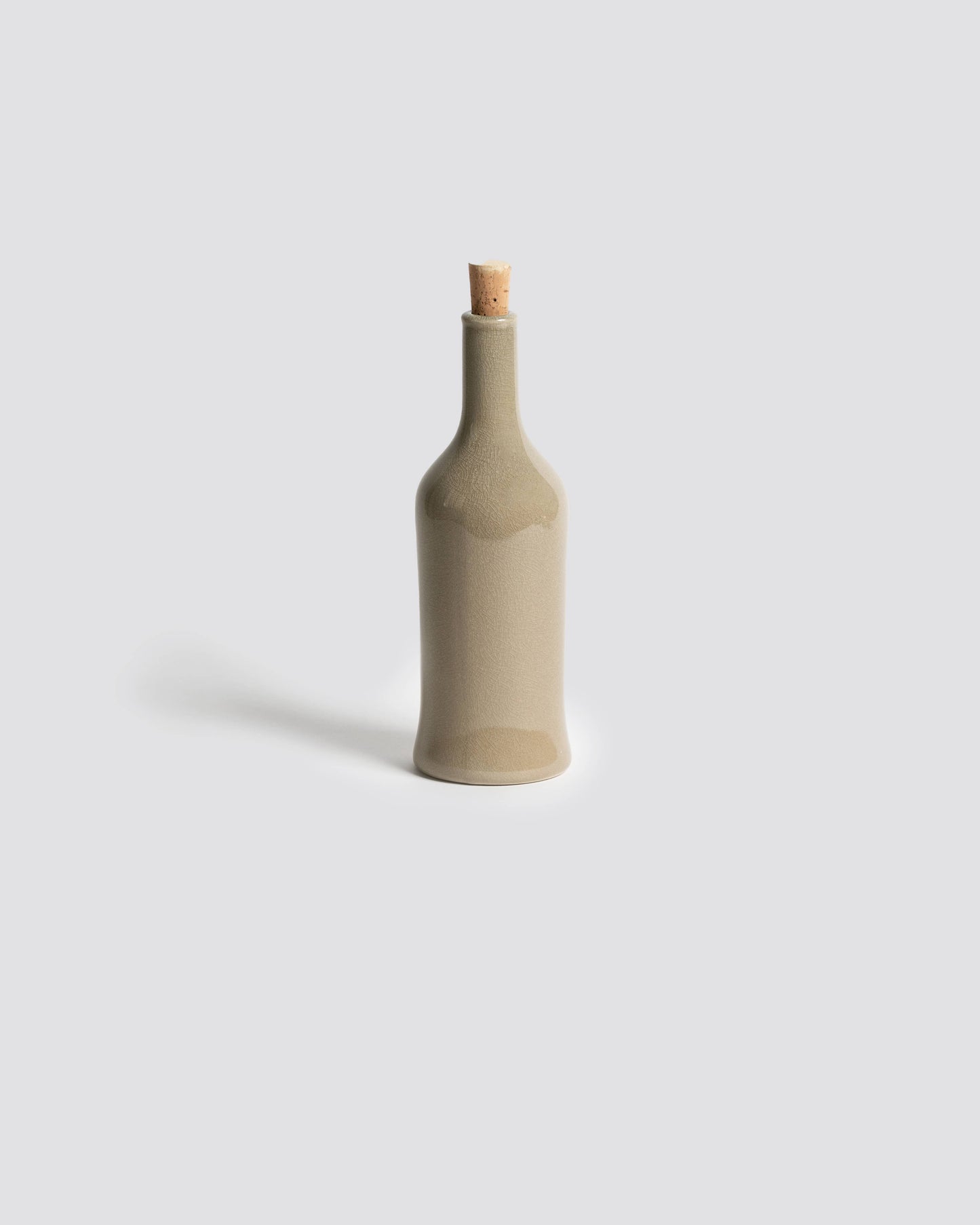 Handmade Stoneware Olive Oil Dispenser | Brutto 21 oz: Shiny Green