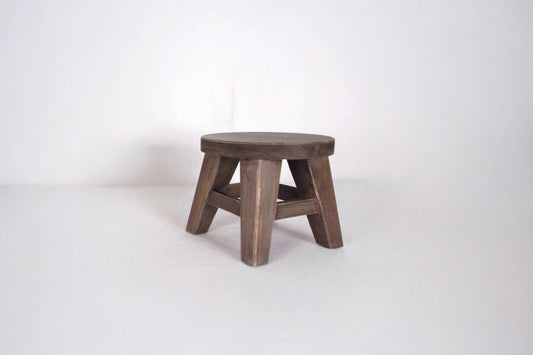 11007 - 9x9x6 wood riser (ROUND) home decor espresso