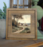 Square Framed Moody Cottage Canvas Art