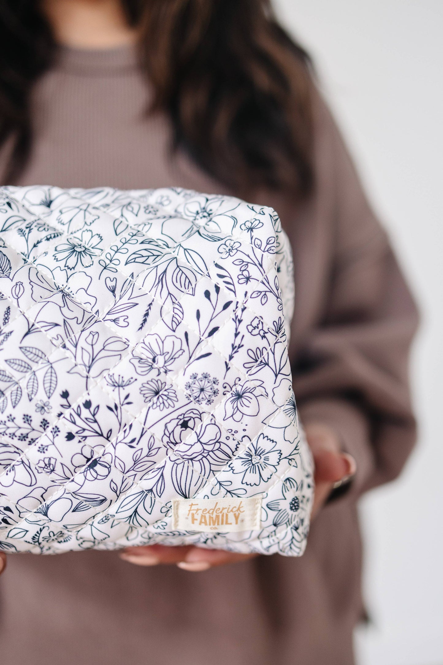 Quilted Makeup Bag for Women | Self Standing Toiletry Organizer Pouch | Large Collapsible Travel Bag | Cute Gift for Her