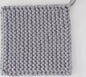 Cotton Crocheted Pot Holder: Grey Large