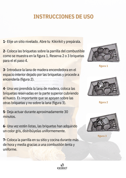 KIKIRIKIT Charcoal Briquette Kit for your barbecue