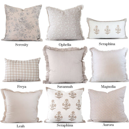 Leah Linen Pillow Cover – Soft, Breathable, Home Decor