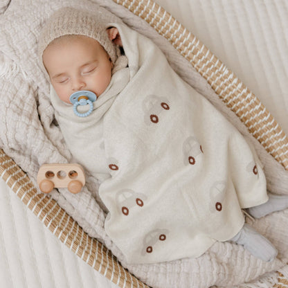 100% Luxury Cotton Receiving Swaddle Baby Blanket - Cars
