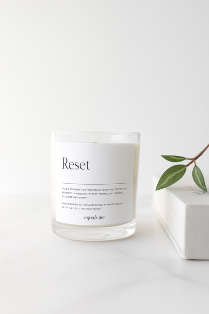 Reset | 8.5 oz Luxury Candle | Home Decor | Wood Wick 