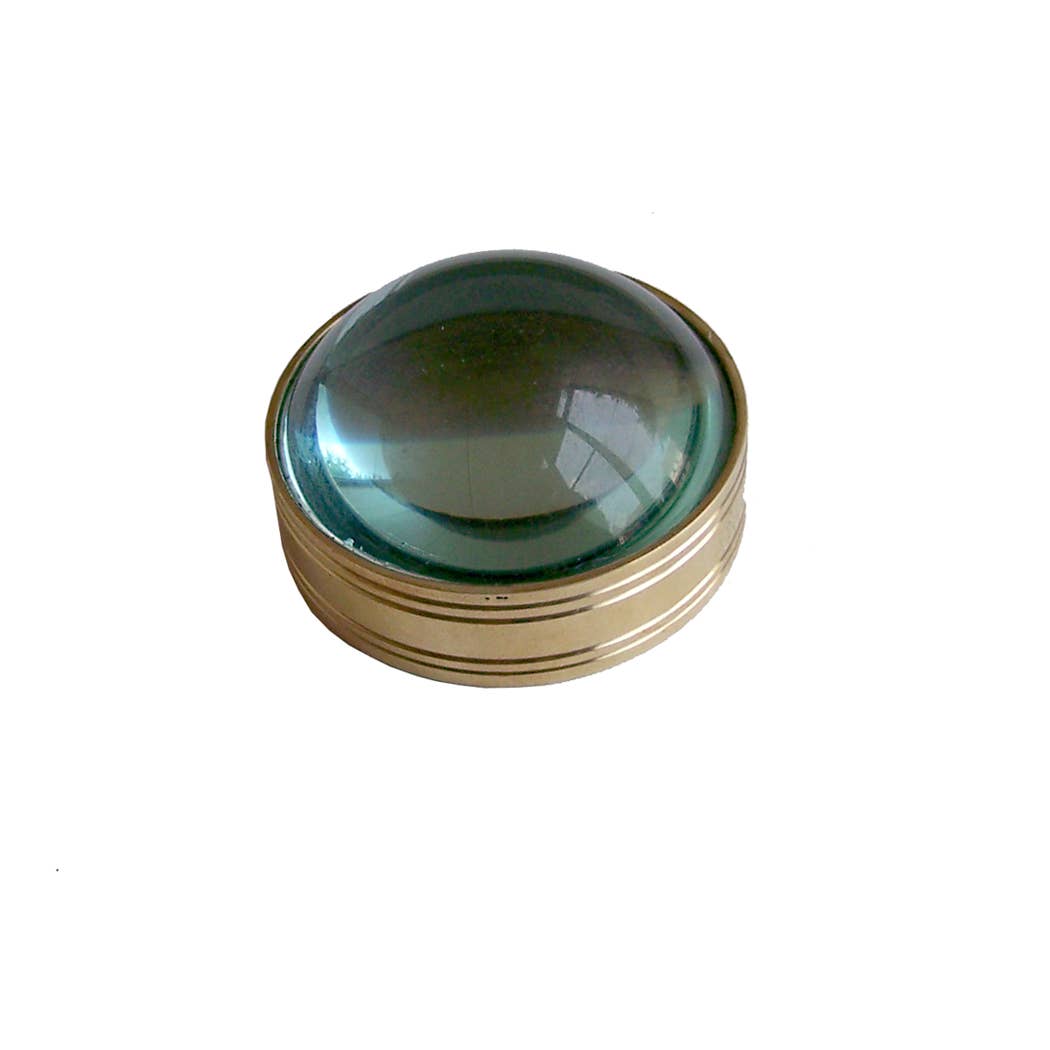 Polished Brass Desk Magnifier - 2-1/8"