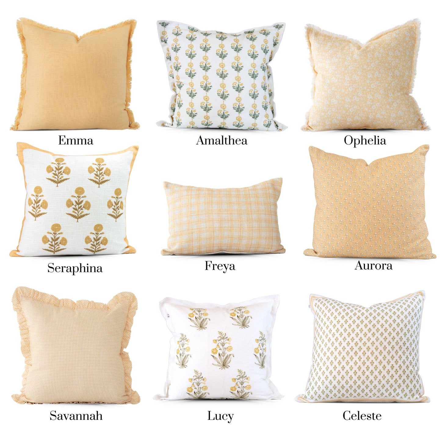 Seraphina Gold Mughal Flower Pillow - Elegant, Decorative