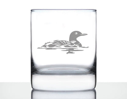 Loon Whiskey Rocks Glass - Loon Bird Gifts and Decor