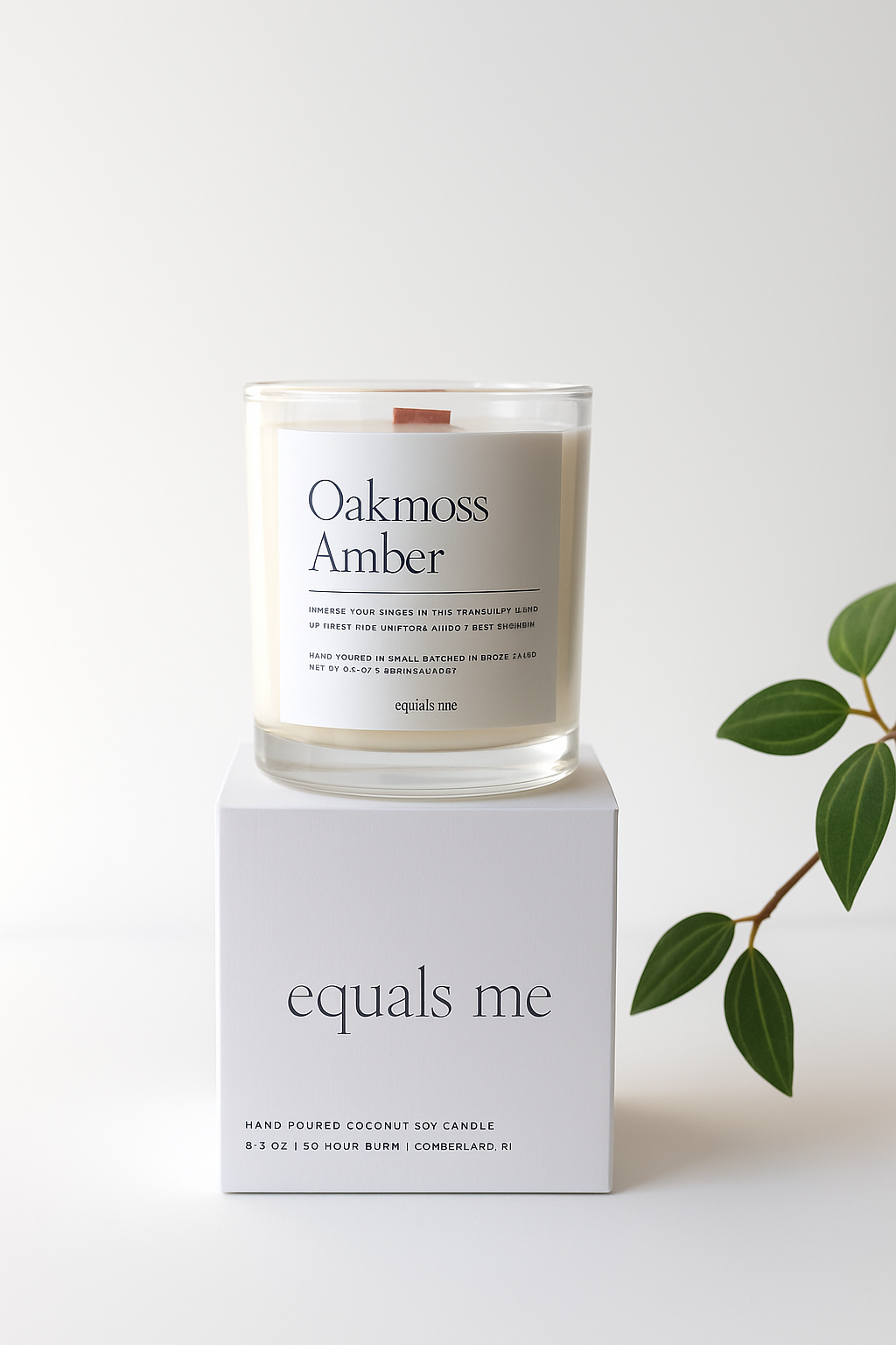 Oakmoss Amber | 8.5oz Luxury Candle | Home Decor | Wood Wick