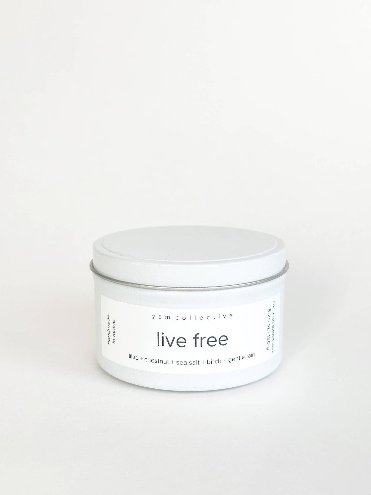 Live Free - 5 oz Lilac + Birch Cream Tin Candle
