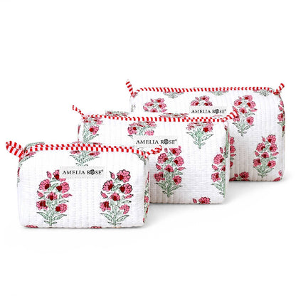 Lily Cosmetic Pouches-Pink