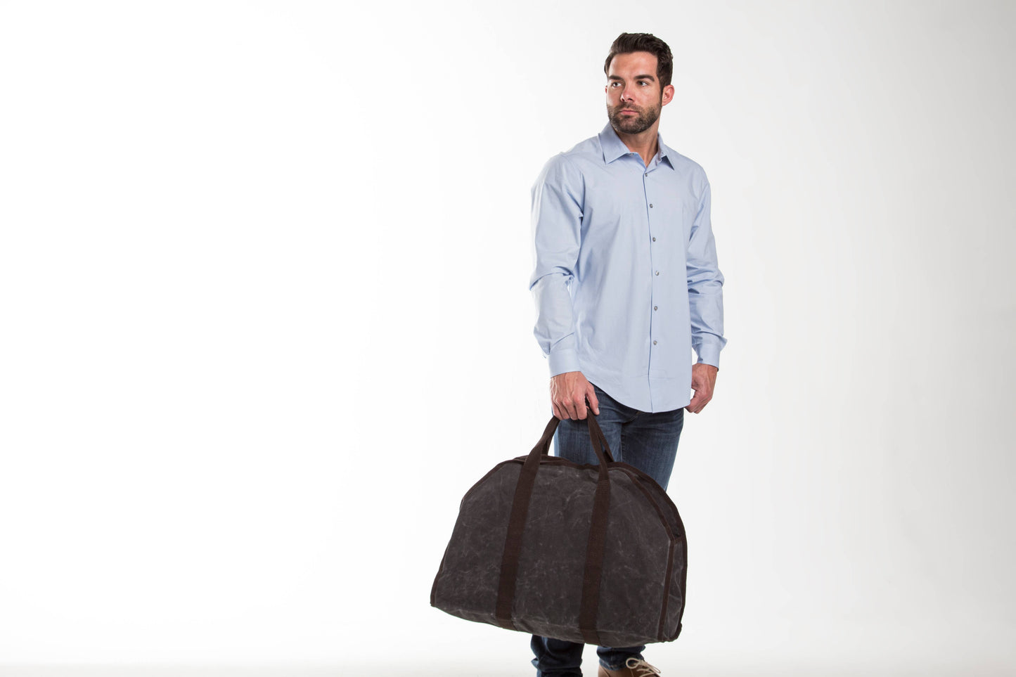 Waxed Log Carrier