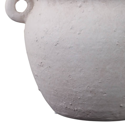 Decorative Jug Planter - White Stoneware Garden, 10 in.