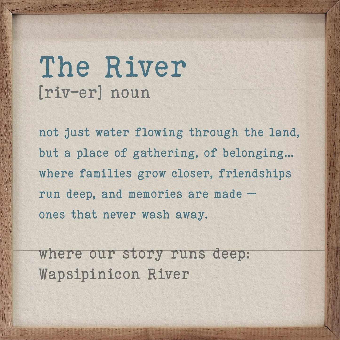 Story Runs Deep River Personalized - Merrymeeting River