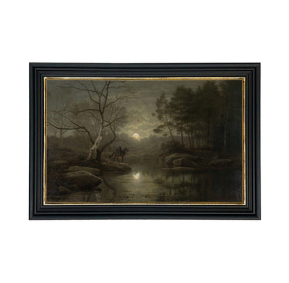 Headless Horseman Forest Scene Framed Halloween Wall Print