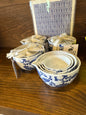 S/4 BLUE FLORAL MEAS. CUPS