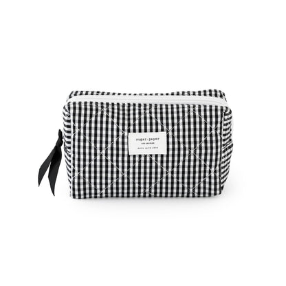 Small Black Gingham Small Cosmetic Pouch