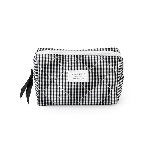 Small Black Gingham Small Cosmetic Pouch