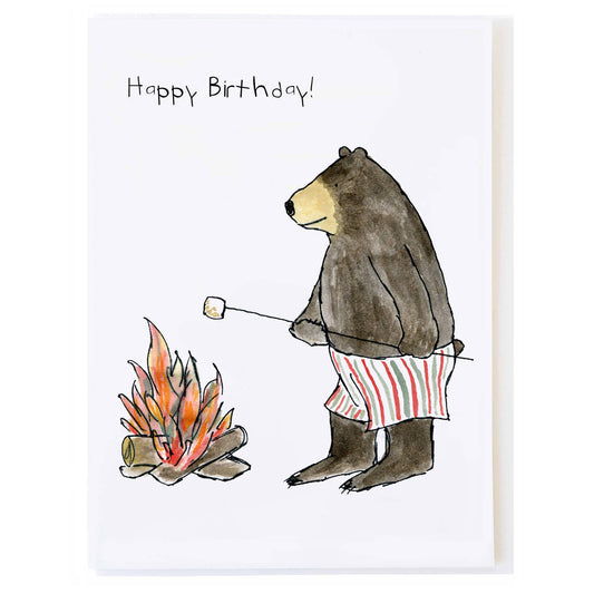 Bear Roasting Marshmallow