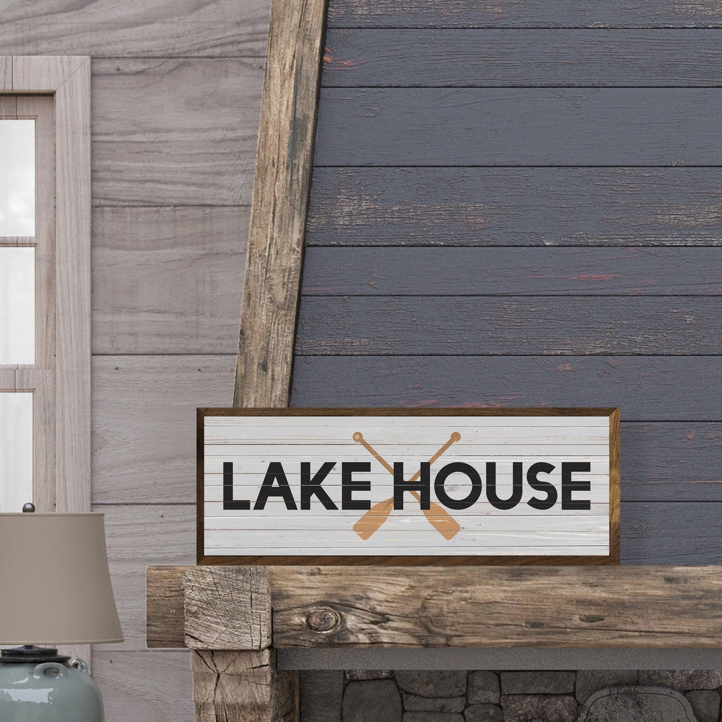 Lake House Oars Whitewash