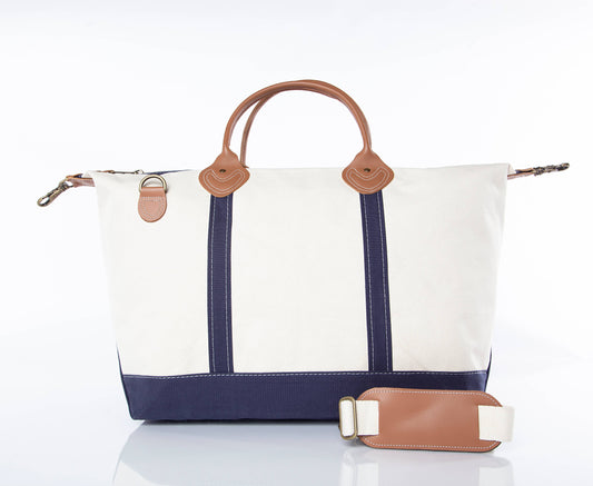 Weekender Canvas Travel Bag: Navy