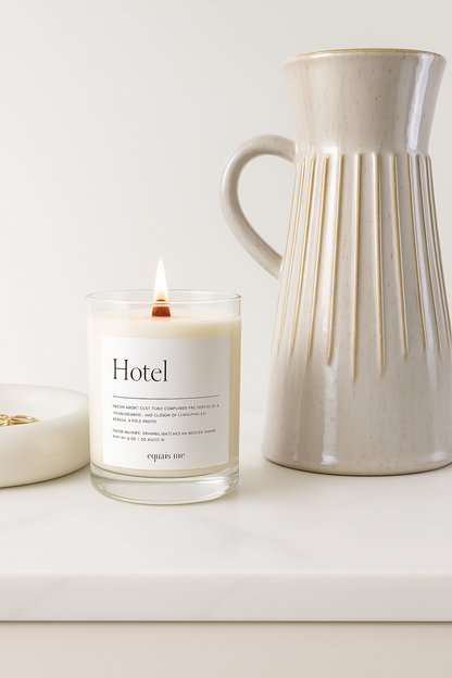BEST Seller Hotel  | 8.5 oz Luxury Candle | Wood Wick 