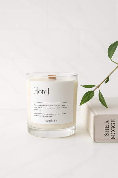 BEST Seller Hotel  | 8.5 oz Luxury Candle | Wood Wick 