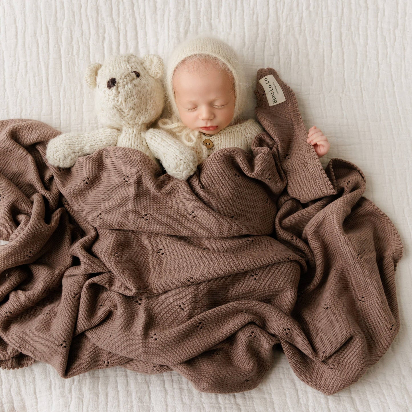 100% Organic Cotton Pointelle Swaddle Receiving Baby Blanket: Dove Grey
