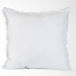 Emma Frayed Edge Pillow - 100% Cotton Decorative Cushion