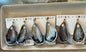 Mussel shell dangles with ball stud post and pearl
