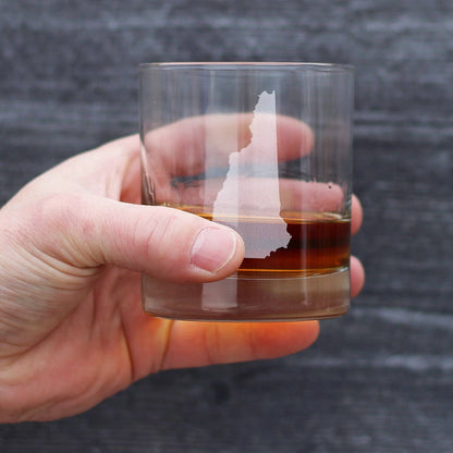New Hampshire Whiskey Rocks Glass - Granite Staters Gifts