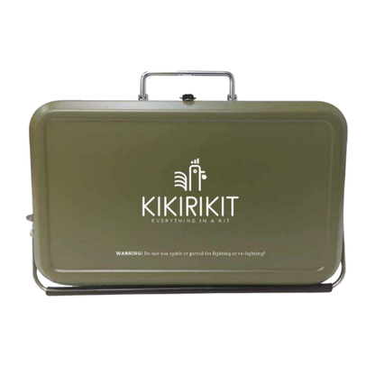 Basic Kit Portable Foldable Hunting Green Charcoal Barbecue