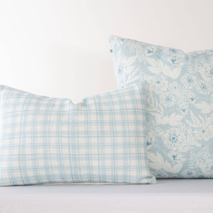Freya Plaid Lumbar Pillow Cover – Decorative, Soft Fabric